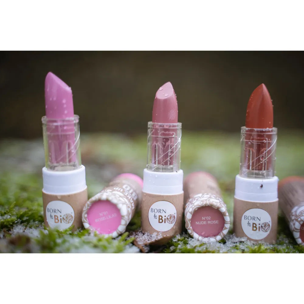 ROUGE A LEVRES MAT N° 1 ROSE LILAS - Certifié Bio