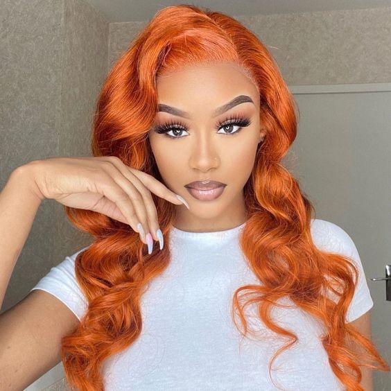 Perruque lace front 13x4 Body Wave Ginger 350 – cheveux humains premium