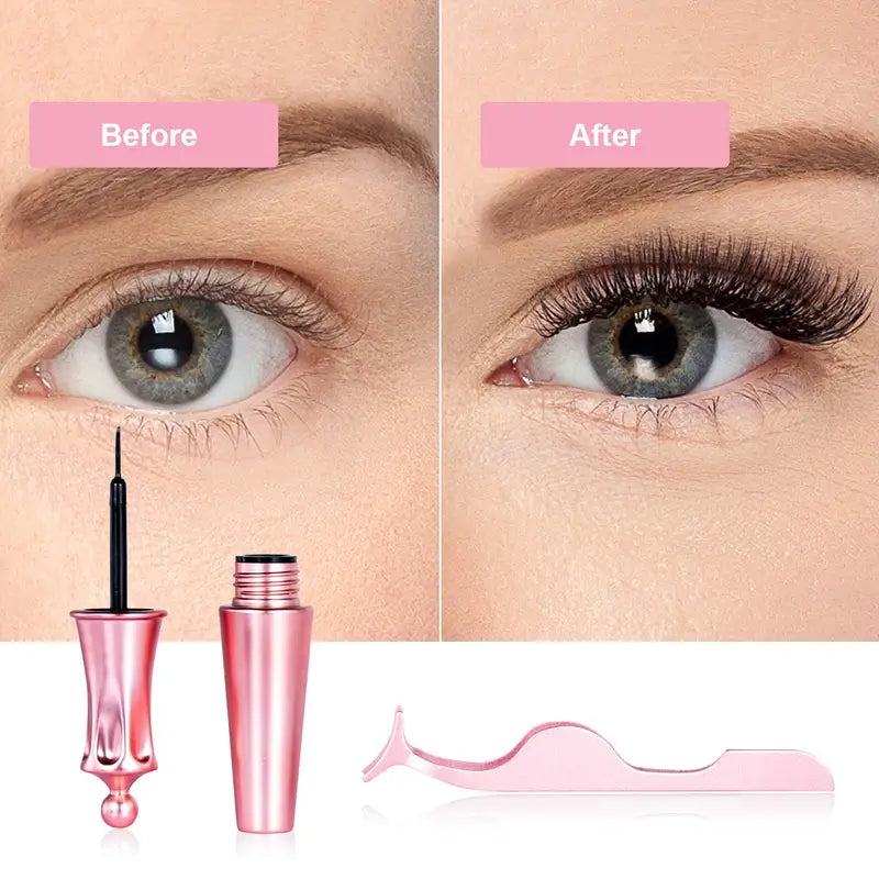Kit de 5 paires de faux cils magnétiques avec eyeliner, réutilisables, faux cils 3D magnétiques, extensions sans colle nécessaire.