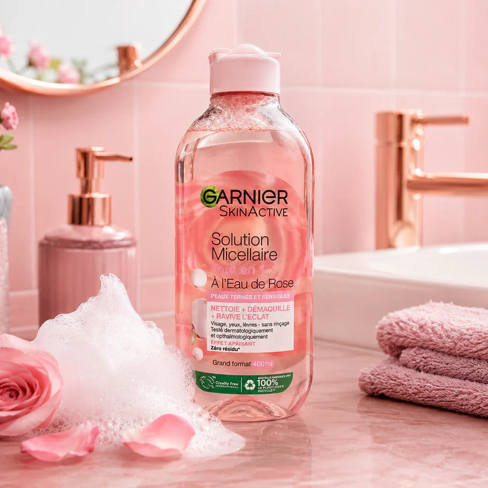 Solution Micellaire Tout en 1 Eau de Rose 400ml - Garnier