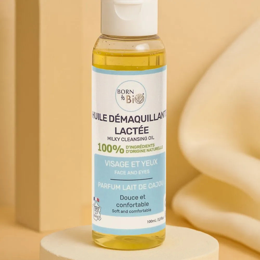 Précommande Huile Démaquillante Lactée Bio - Parfum Douceur de Lait de Cajou