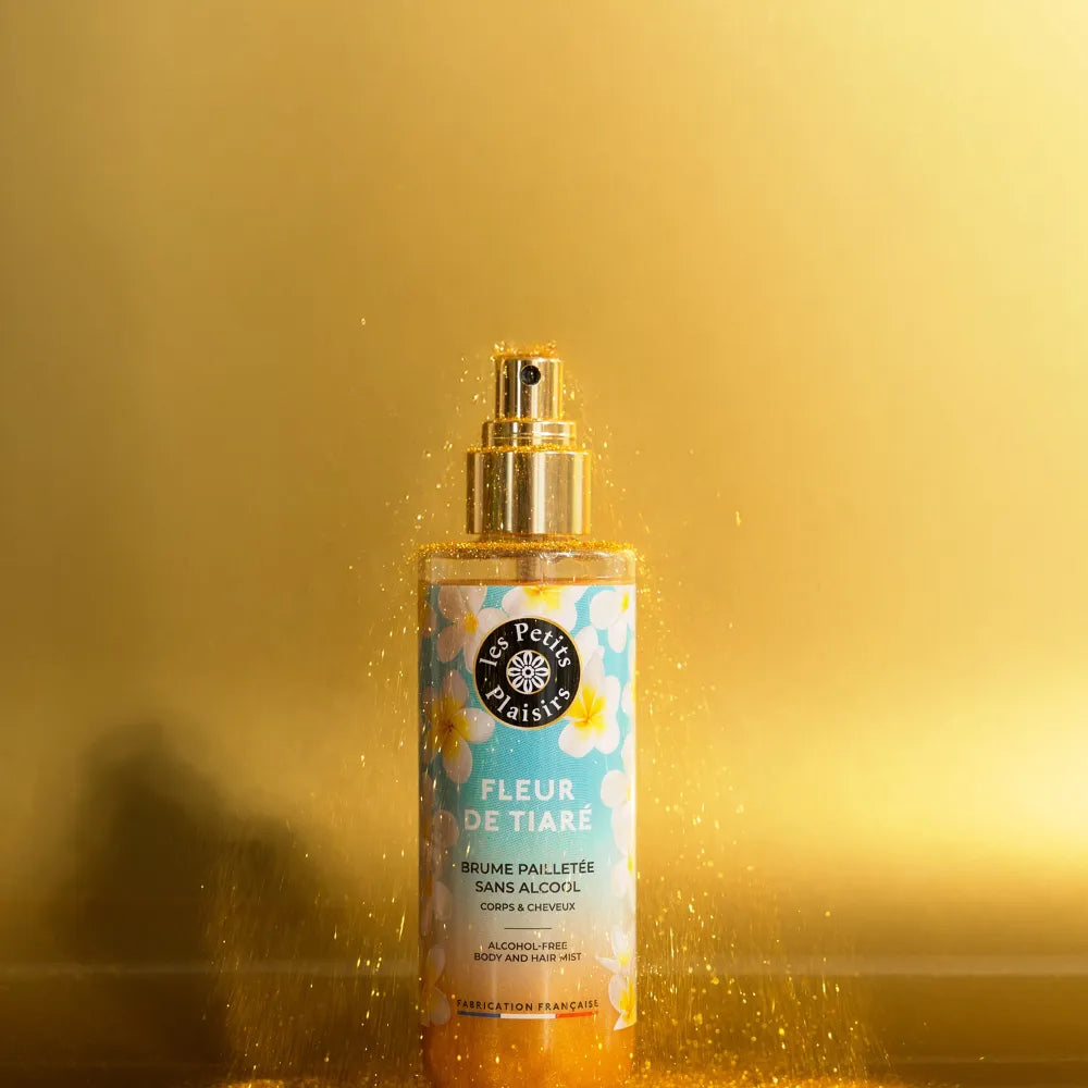 Pré-commande BRUME PARFUMÉE PAILLETÉE - "Fleur de Tiaré" - Sans Alcool (200ml)