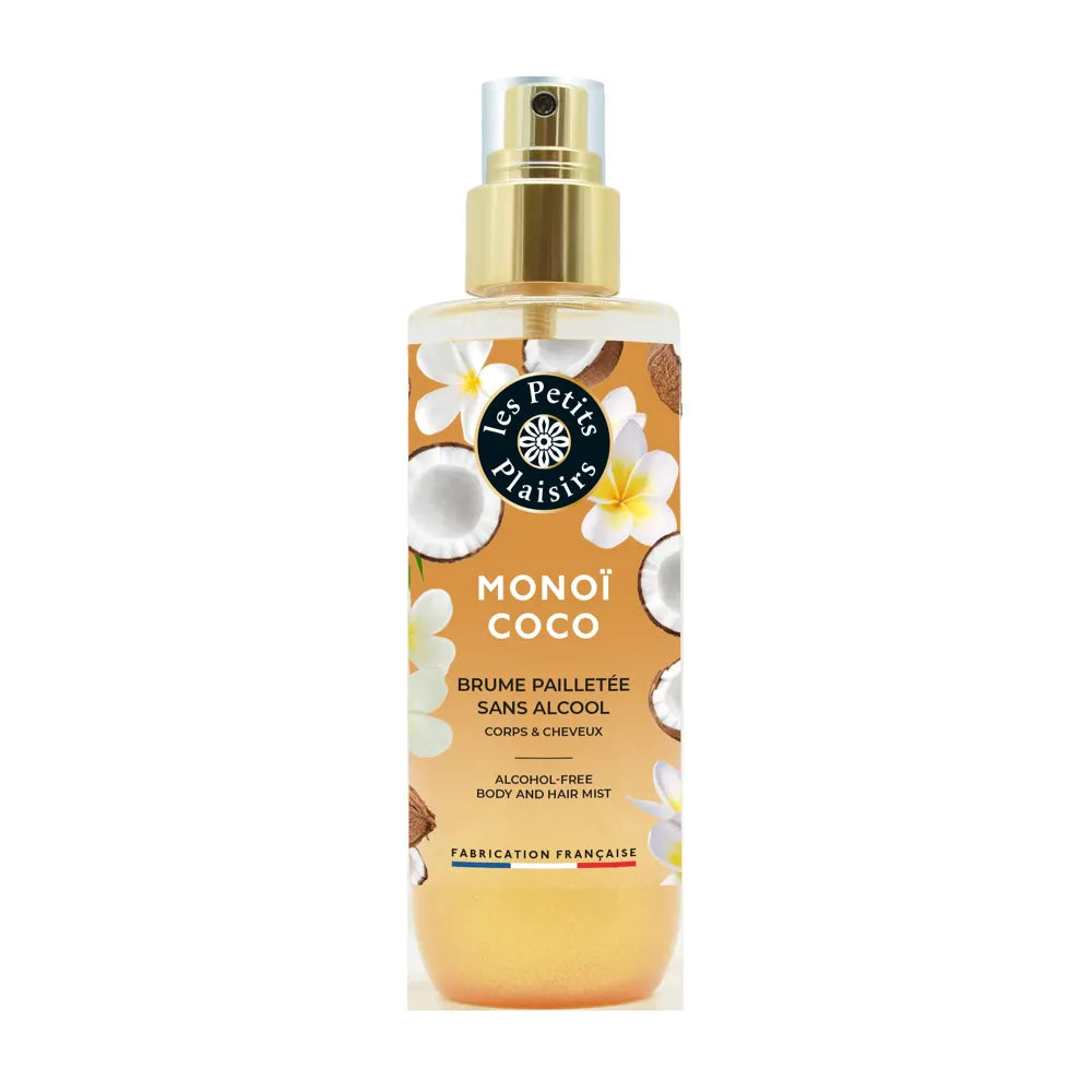 Pré-commande BRUME PARFUMÉE PAILLETÉE - "Monoï Coco" - Sans Alcool (200ml)