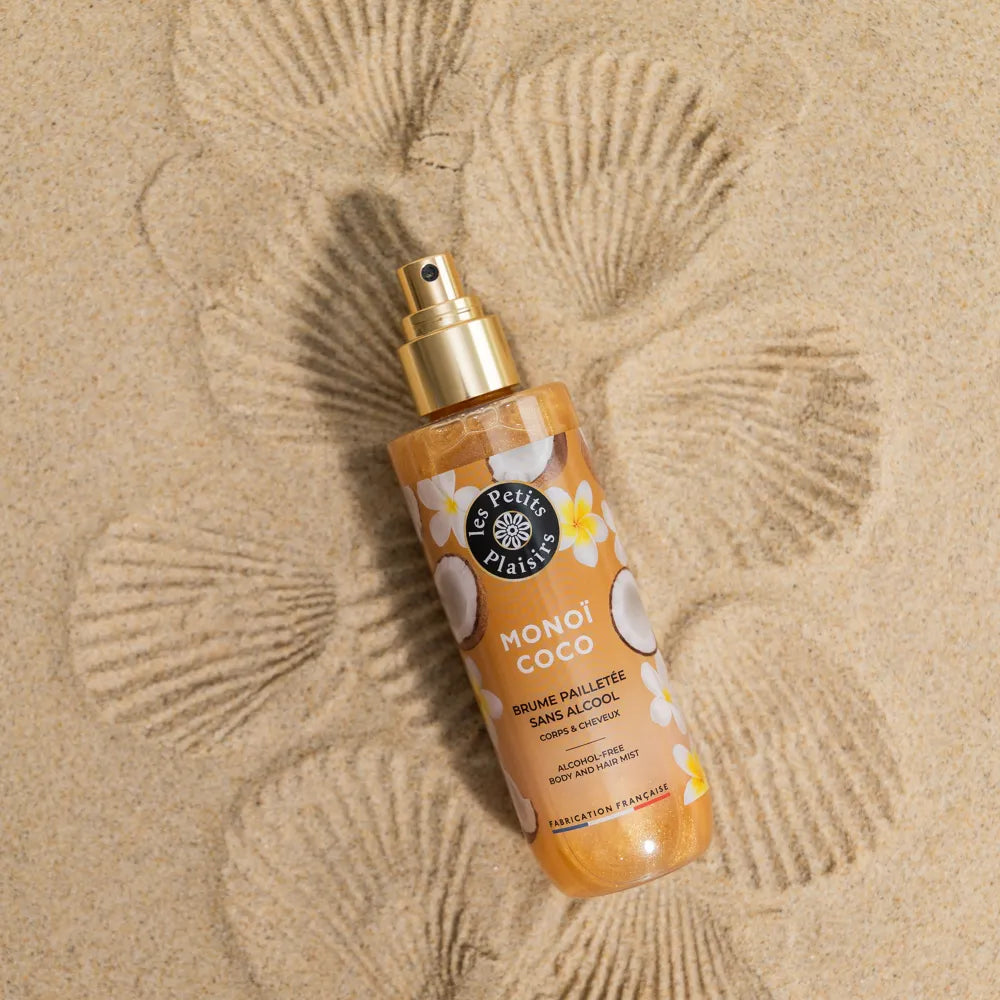 Pré-commande BRUME PARFUMÉE PAILLETÉE - "Monoï Coco" - Sans Alcool (200ml)