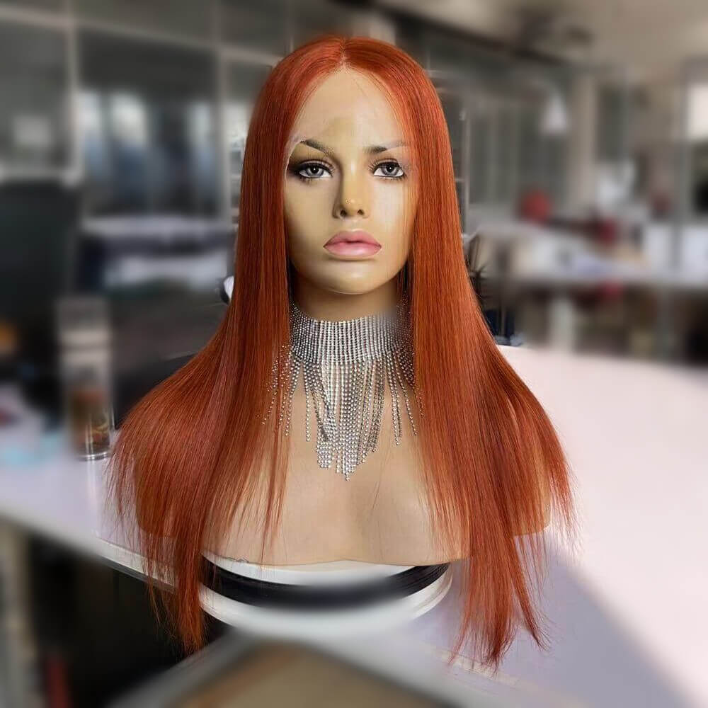 Perruque lace front 13x4 Body Wave Ginger 350 – cheveux humains premium
