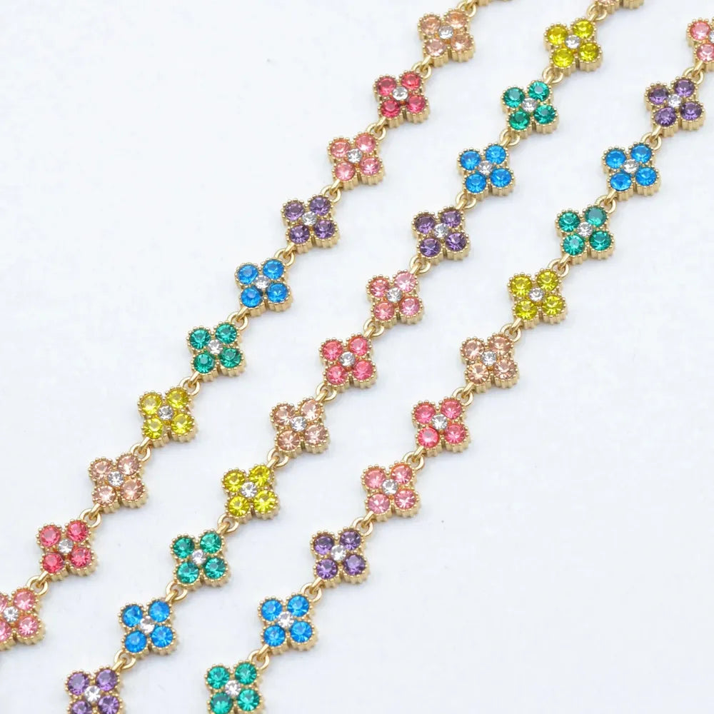 Parures en acier inoxydable motifs fleurs