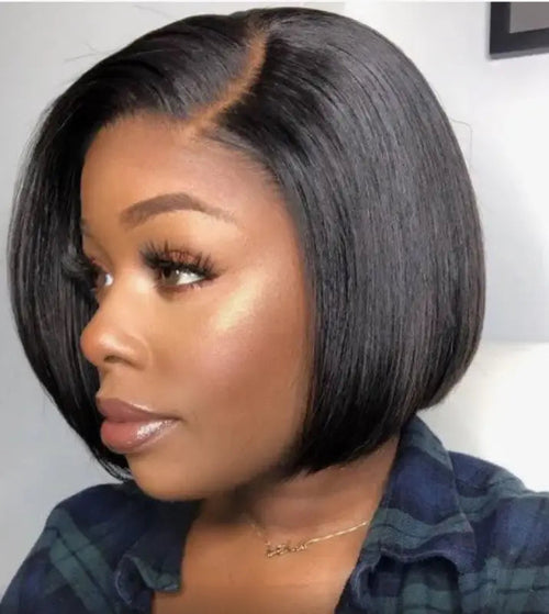 Alice | Perruque en cheveux humains coupe long bob avec lace front 4x4.