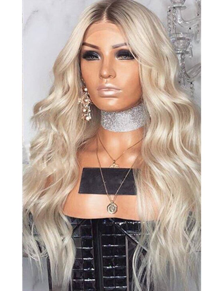 perruque blondes ondulé