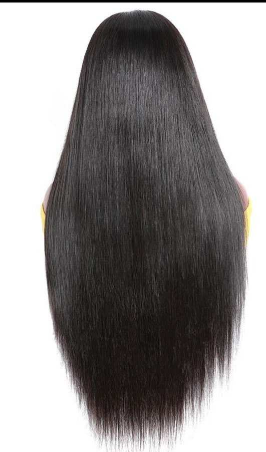 Perruque U Part – cheveux humains lisses pour femmes (brésilien)