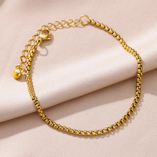 Bracelet de cheville pour femme – Accessoire d'été pour la plage – Chaîne en acier inoxydable avec perles d'imitation