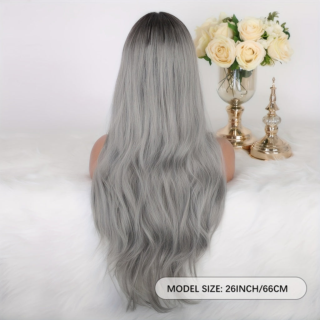 Perruque gris argent