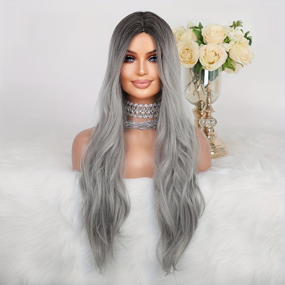 Perruque gris argent