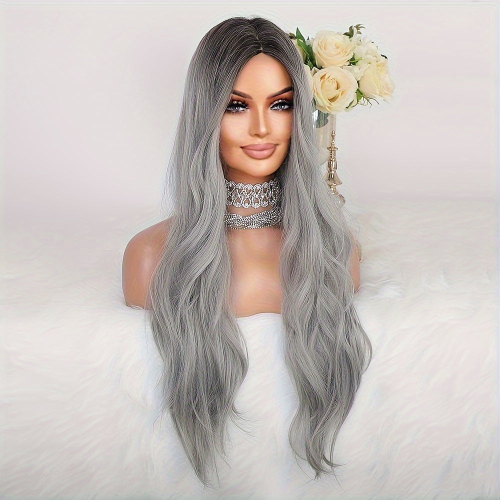 Perruque gris argent