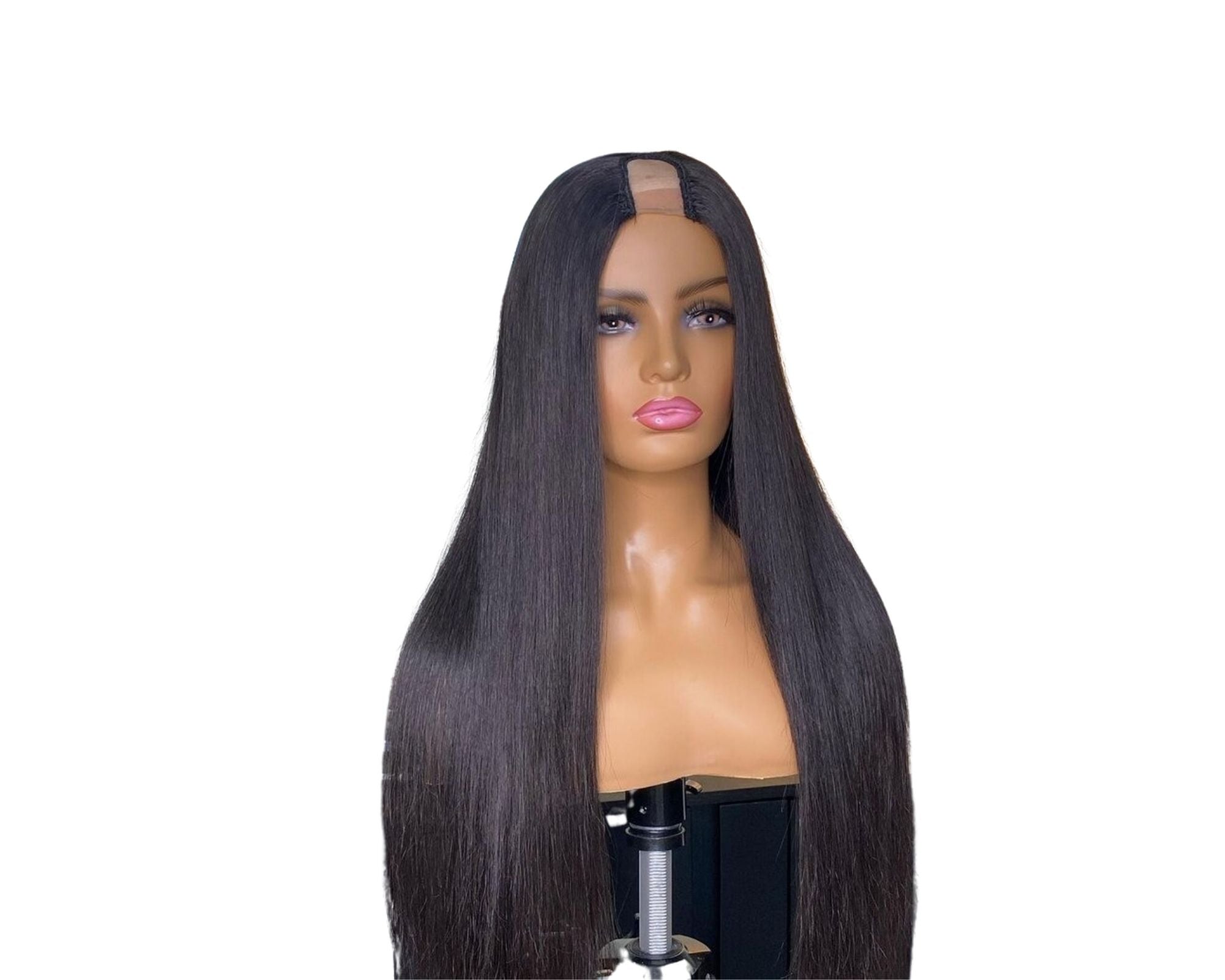 Perruque U Part – cheveux humains lisses pour femmes (brésilien)