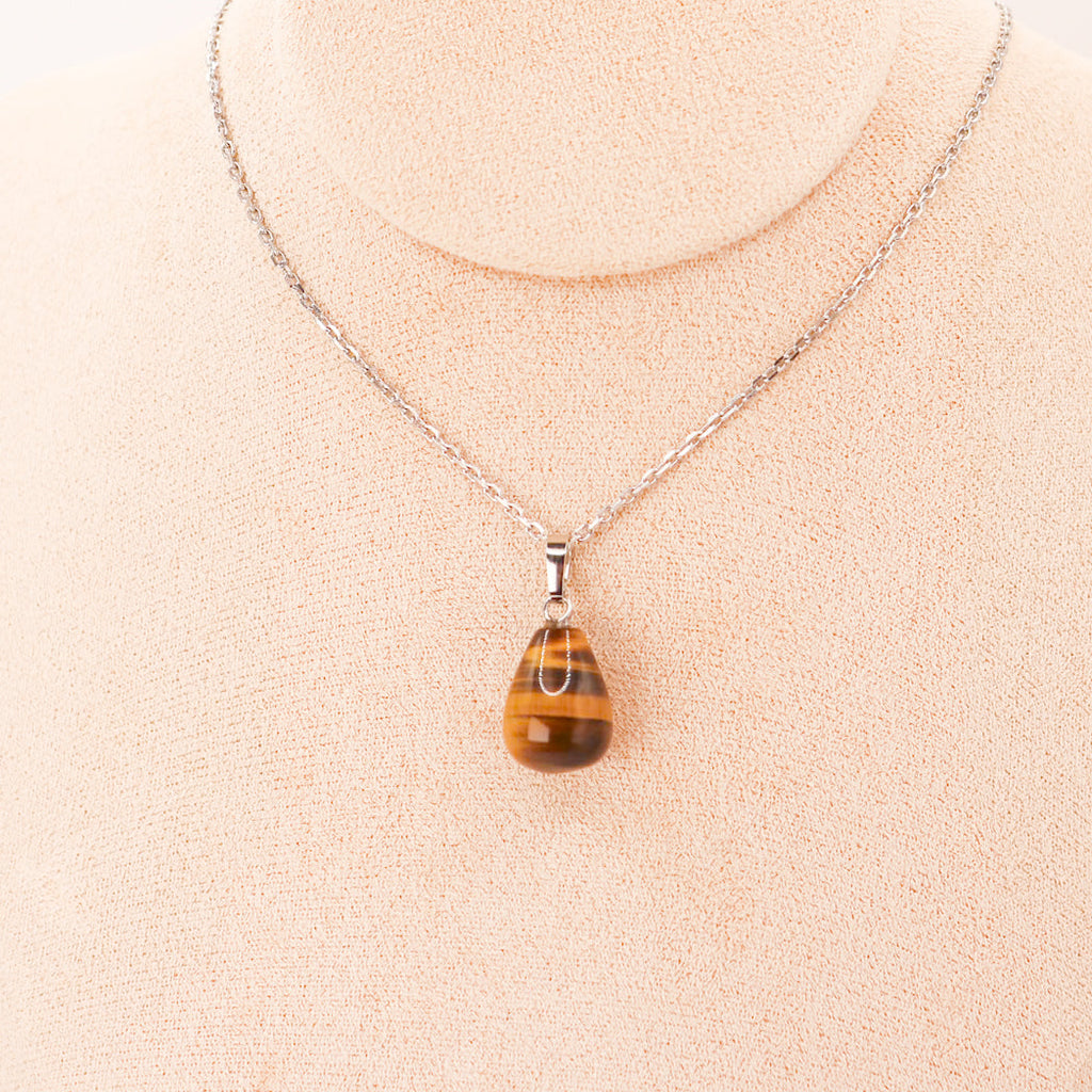 Pendentif | Goutte en Oeil de tigre