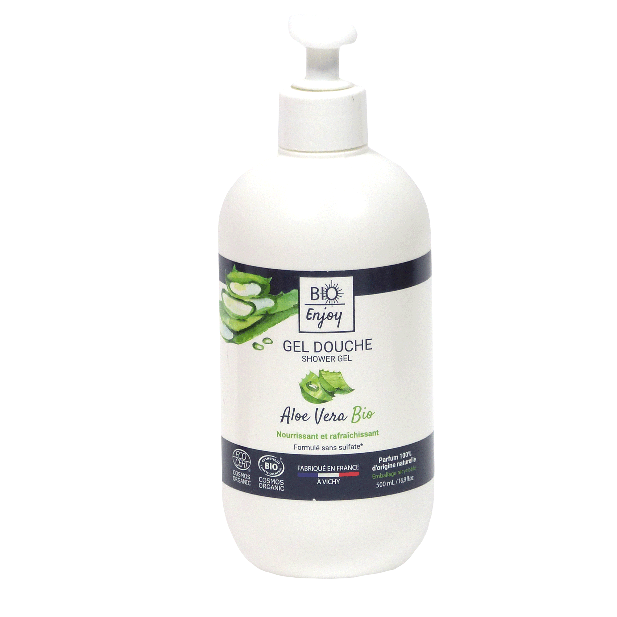 Gel douche Aloe vera Bio Cosmos Organic  - BIO Enjoy 500mL